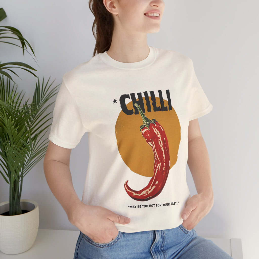 Chilli Vintage Poster T-Shirt — Retro Spicy Pepper Graphic Tee