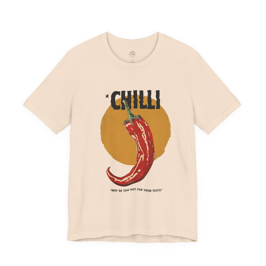 Chilli Vintage Poster T-Shirt — Retro Spicy Pepper Graphic Tee